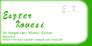 eszter kovesi business card