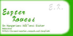 eszter kovesi business card